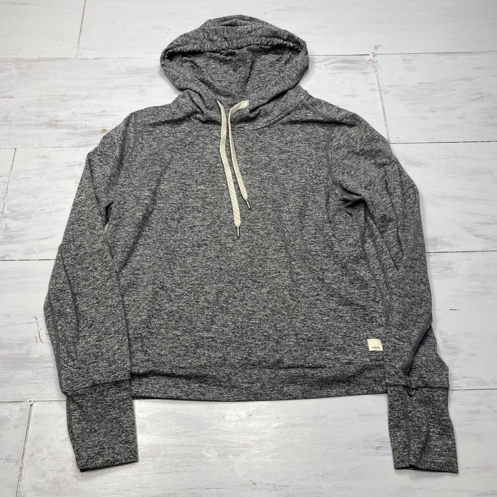 Vuori Halo Performance Hoodie Womens M Gray DreamKnit Pullover Sweatshirt - Picture 6 of 7